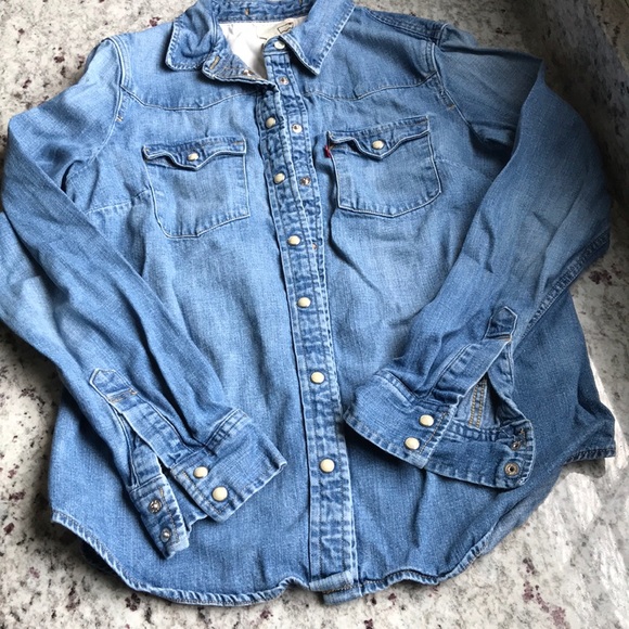 Levi’s brand denim long sleeve button down/up, xs - Picture 1 of 4